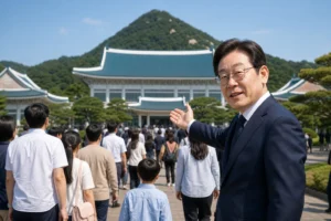청와대 시민 초청 행사를 상징하는 공식 행사장 이미지