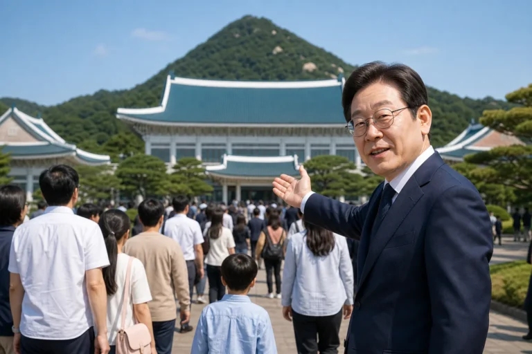 청와대 시민 초청 행사를 상징하는 공식 행사장 이미지