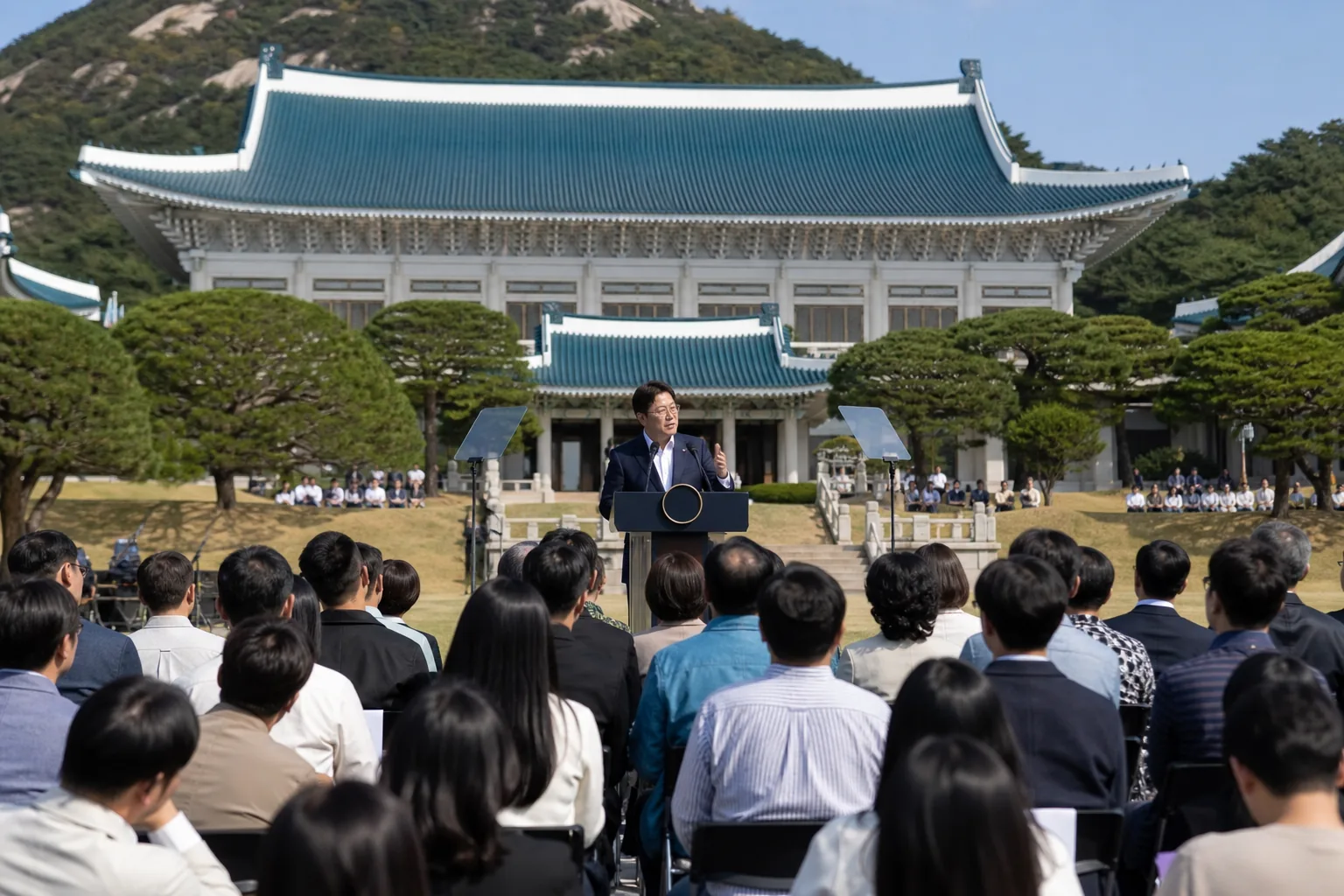 청와대에서 열린 시민 초청 행사 준비 장면 이미지