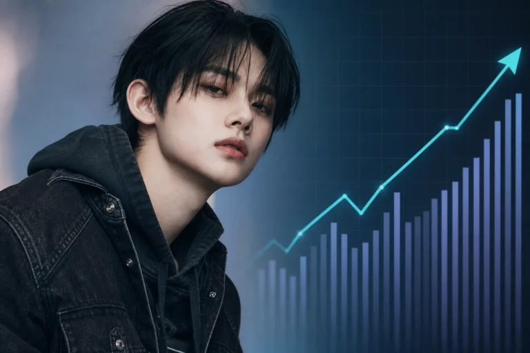 K팝 솔로 신곡 음원 차트 진입을 표현한 이미지