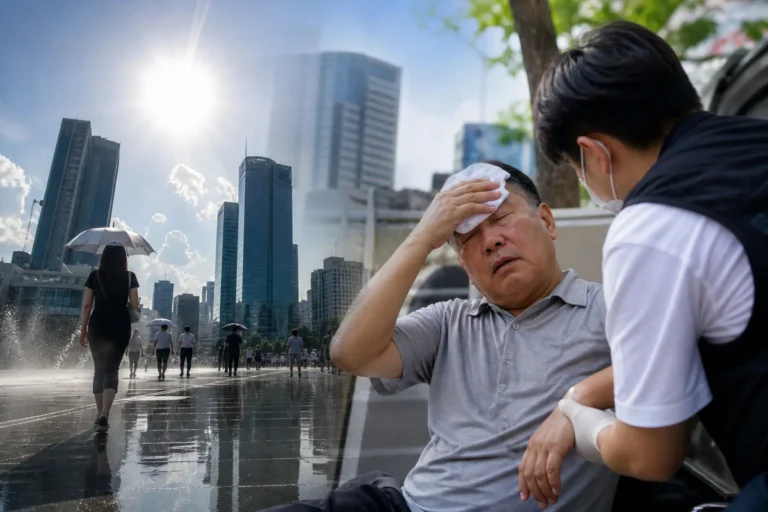폭염경보가 내려진 서울 도심과 온열질환 주의 이미지