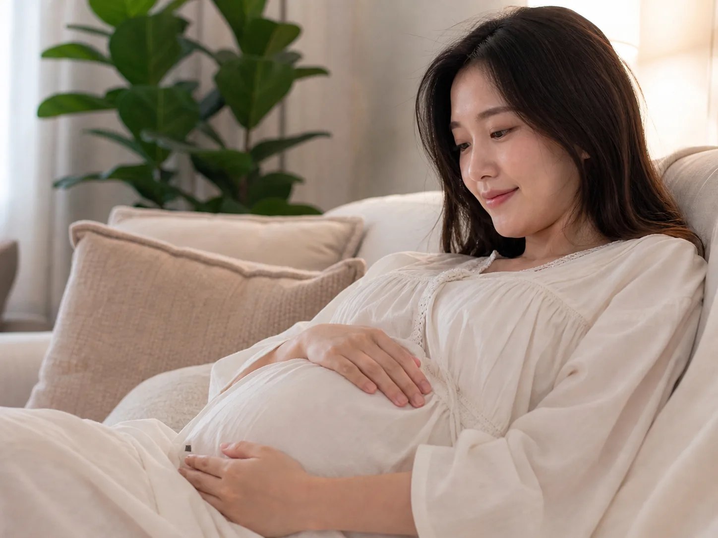 임신 중 일상과 가족의 돌봄을 표현한 이미지