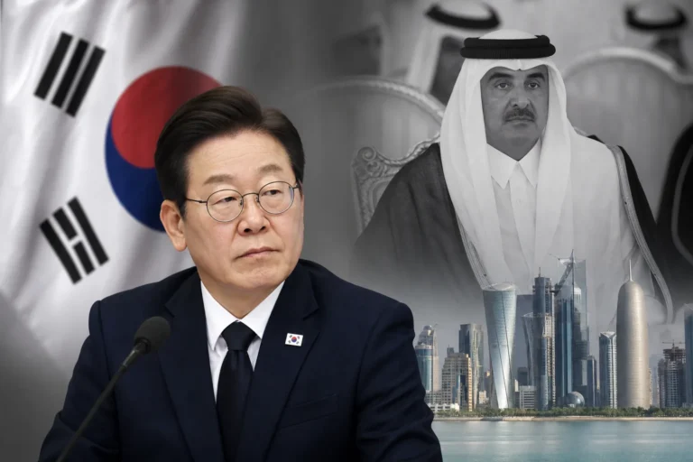 한국과 카타르 외교 조문 특사 파견을 상징하는 이미지