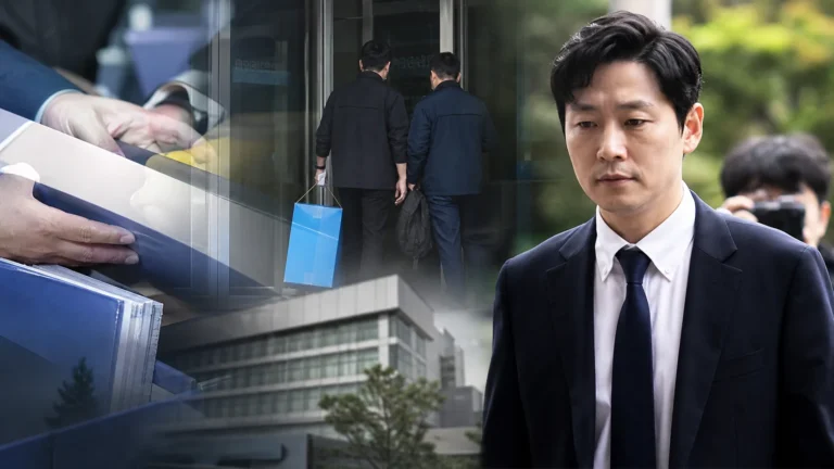 선거법 위반 의혹 수사를 상징하는 경찰 압수수색 이미지