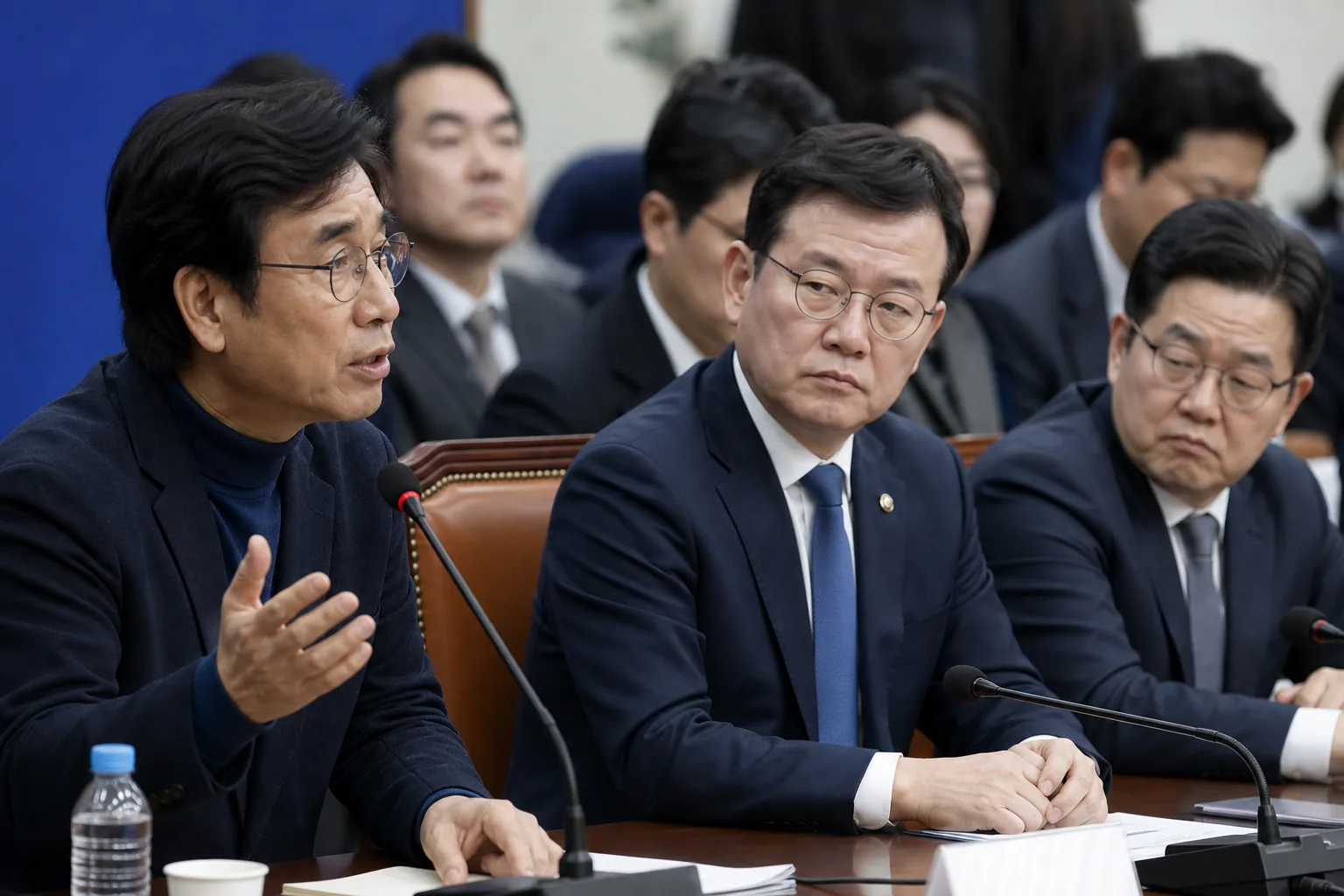 통합론과 지지층 갈등을 나타내는 국회 이미지