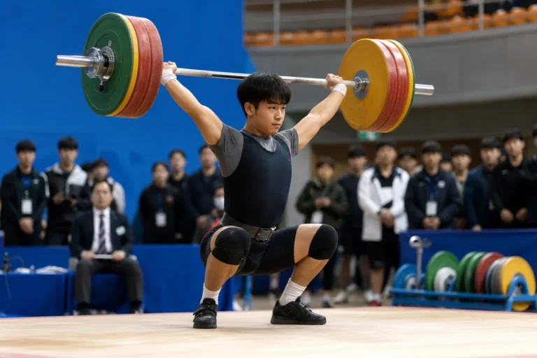양구 전국학생역도대회와 학생 선수 이미지