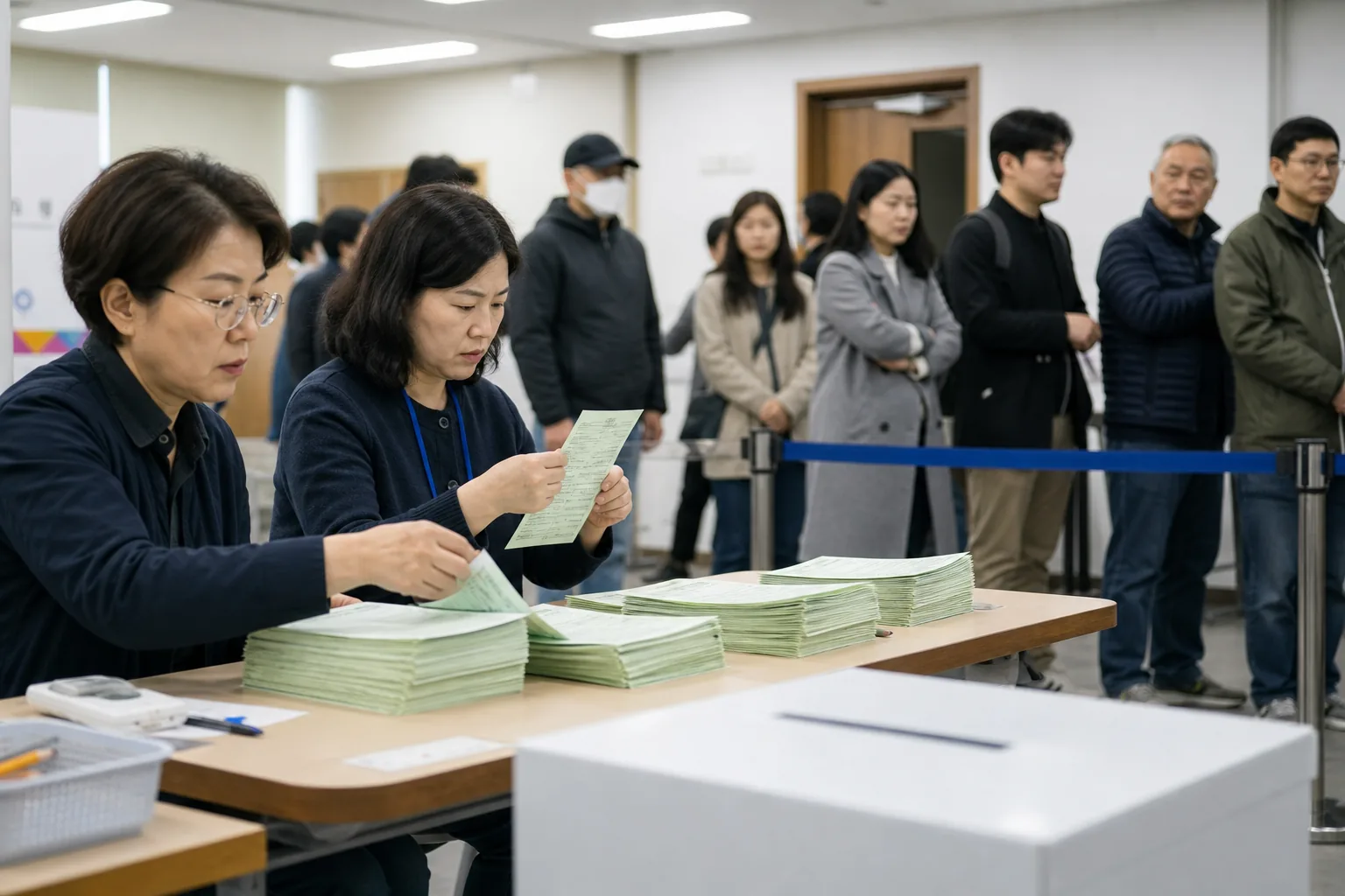 CCTV 기록과 선거관리 책임 논의를 나타내는 이미지