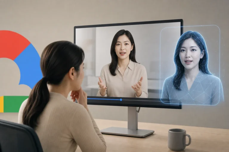 구글 Vids AI 아바타 영상 제작 기능을 표현한 이미지