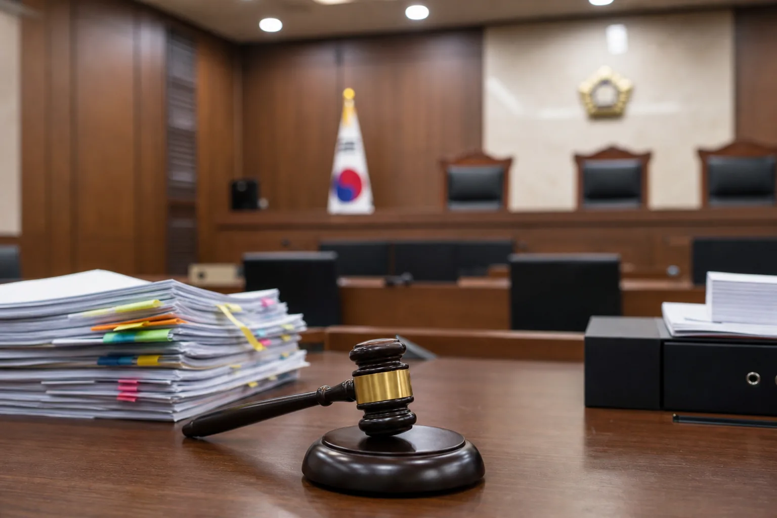 국회 회의실에서 특검법 개정안을 논의하는 모습