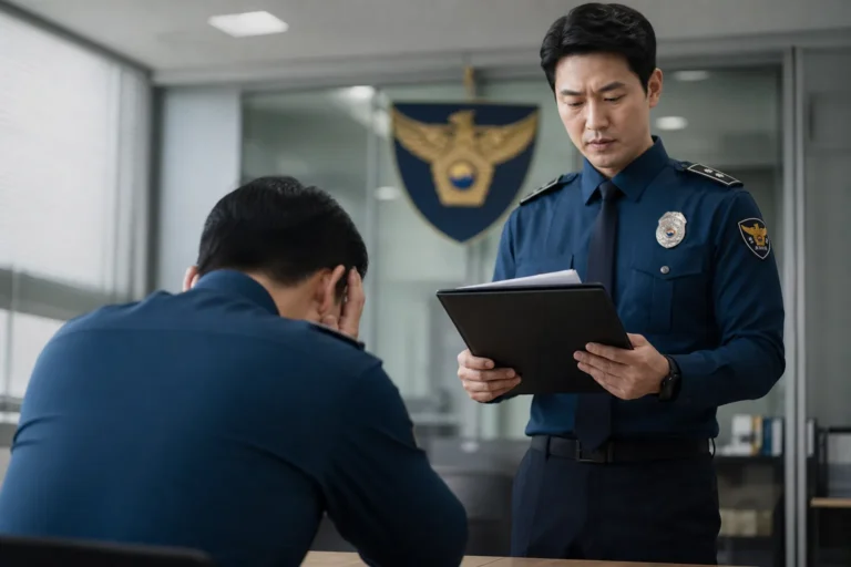 경찰서와 감찰 문서를 상징하는 이미지