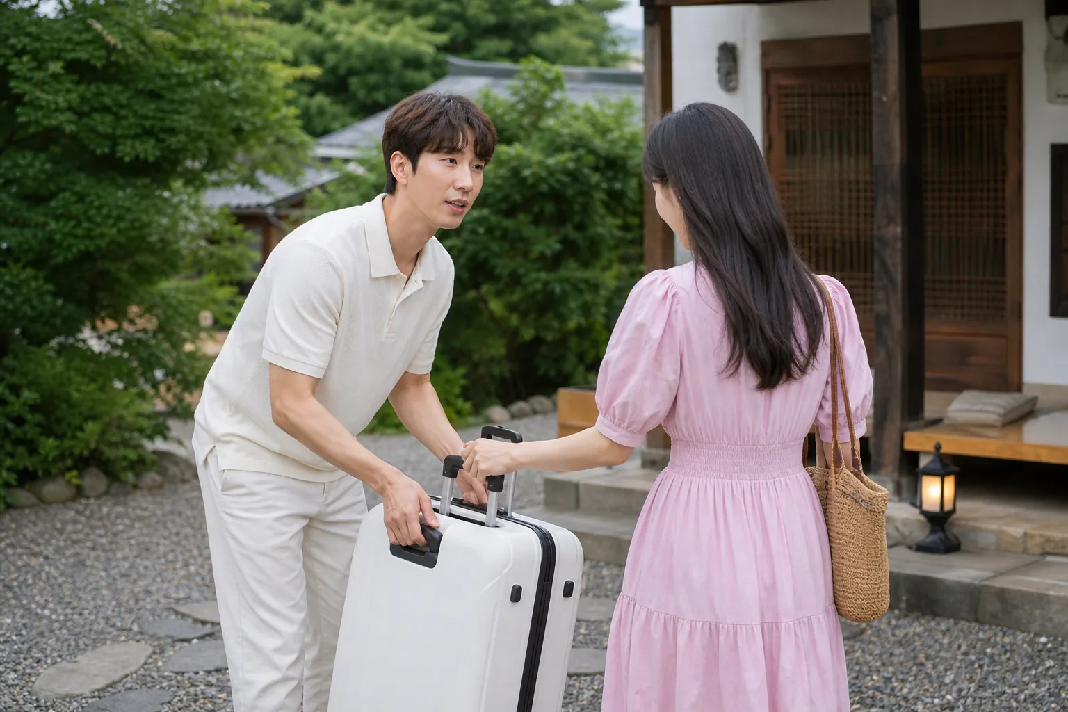 경주에서 인연 찾기에 나선 예능 출연진의 첫 만남