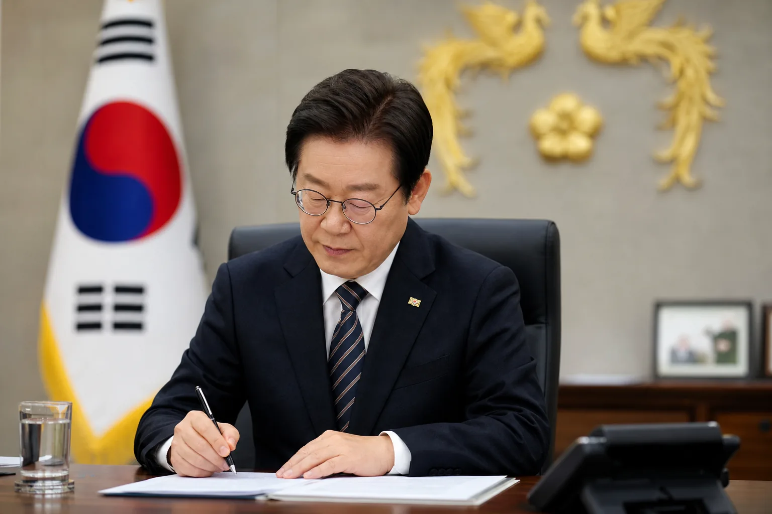 대통령 직무 긍정 평가와 부정 평가 추이를 보여주는 여론조사 이미지