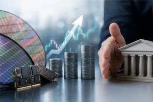 반도체 레버리지 ETF 투자 열기를 보여주는 증권시장 이미지