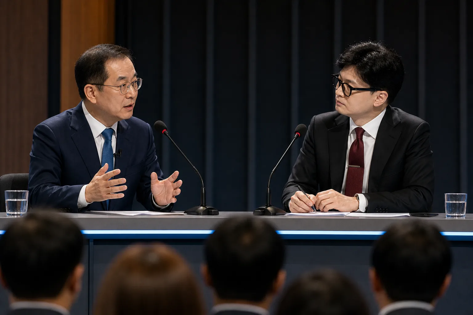 검찰개혁과 수사권 조정을 둘러싼 여야 대립을 표현한 이미지