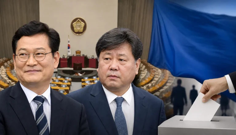 더불어민주당 전당대회 후보 자격 논란 회의 장면