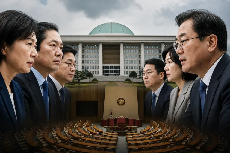제헌절 국회 공전과 정치권 대치를 상징하는 뉴스 이미지