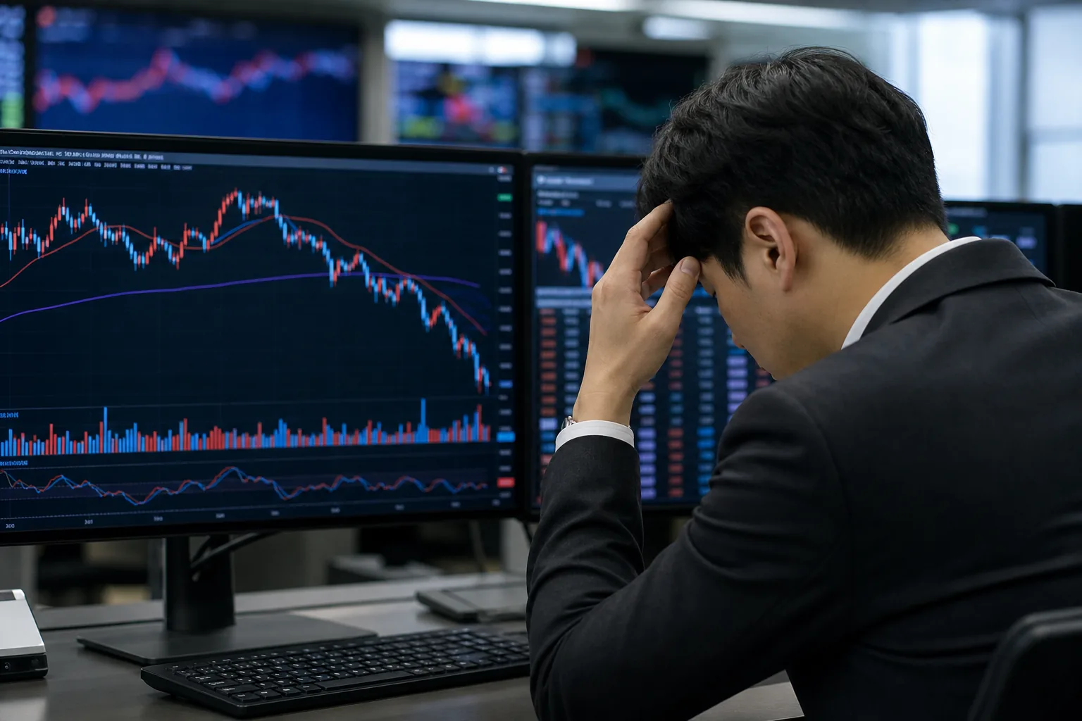 투자자 보호 대책과 예탁금 상향을 보여주는 금융시장 이미지