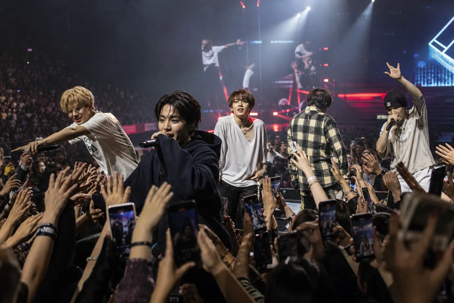 관객 참여형 K팝 콘서트 현장