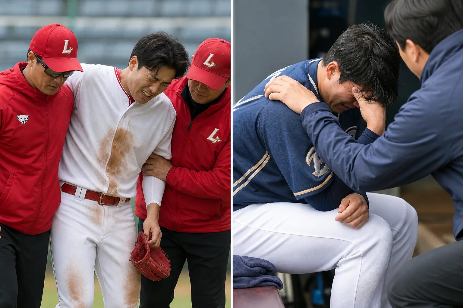 불펜 투수 부진과 엔트리 조정을 보여주는 야구 이미지