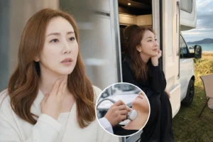 배우 민지영의 건강 고백과 캠핑카 여행 근황을 상징하는 이미지