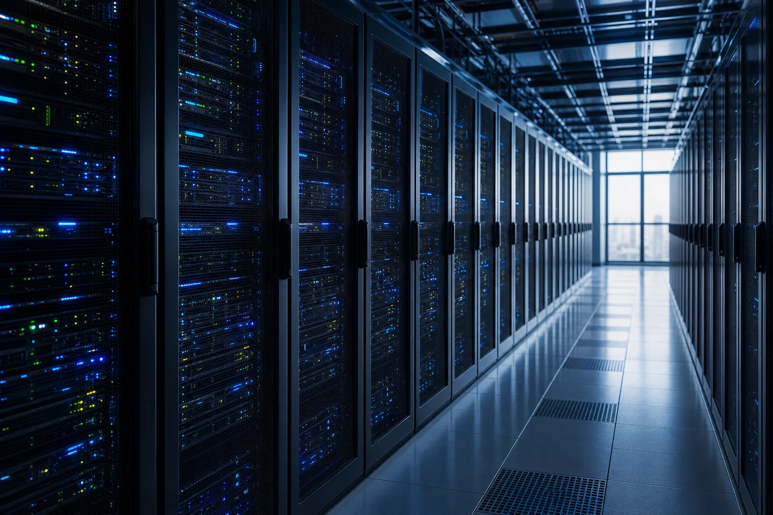 오픈웨이트 AI 모델을 검토하는 개발자와 서버 인프라