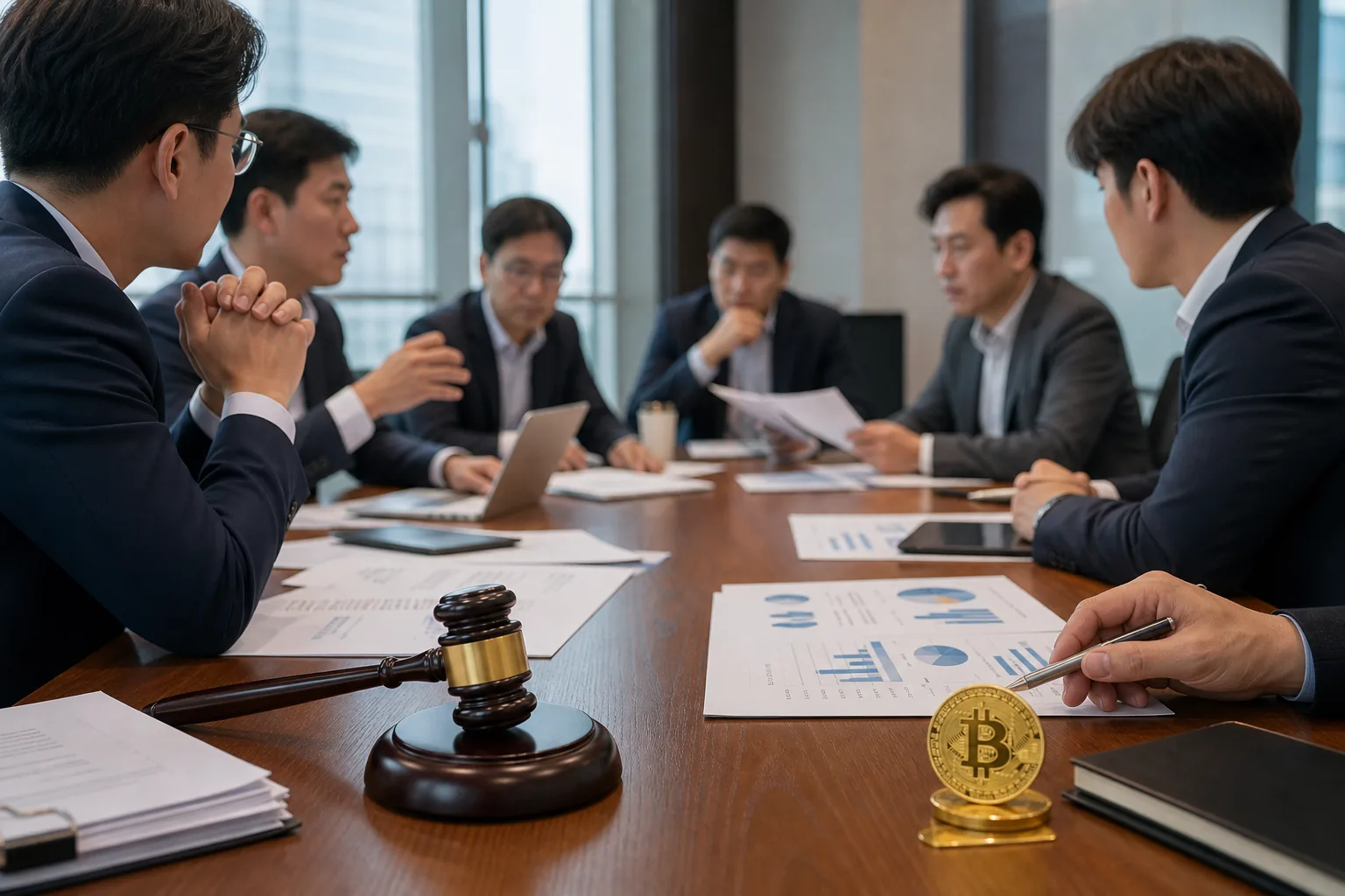 스테이블코인 발행 구조와 금융당국 논의를 보여주는 이미지