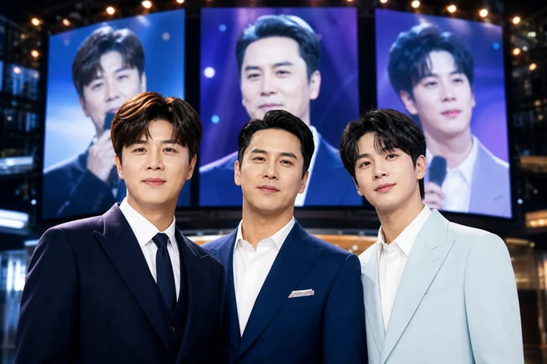 트롯픽 투표 리워드와 트로트 스타들의 팬덤 경쟁을 상징하는 이미지