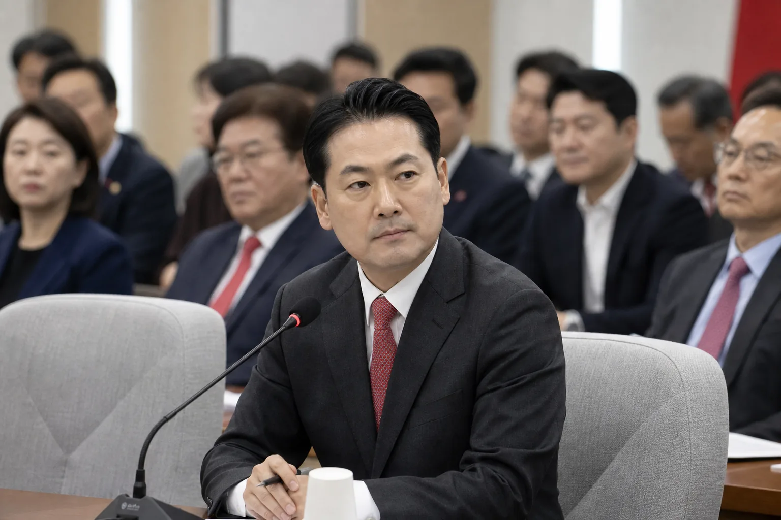 선거 전략과 공천 심사를 논의하는 정치권의 모습을 나타낸 이미지