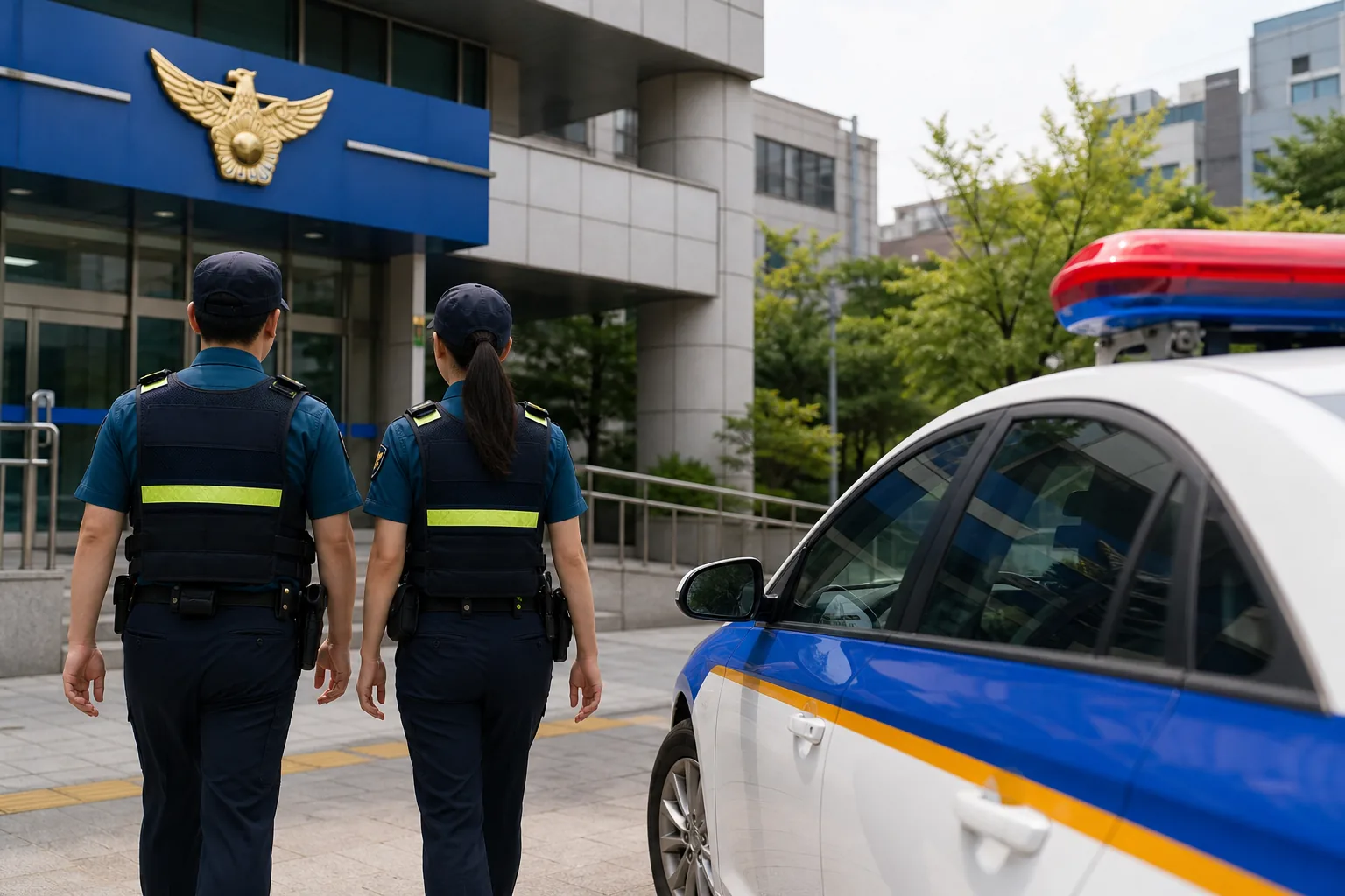 경찰 제도 개편과 지방 치안 회의를 표현한 이미지