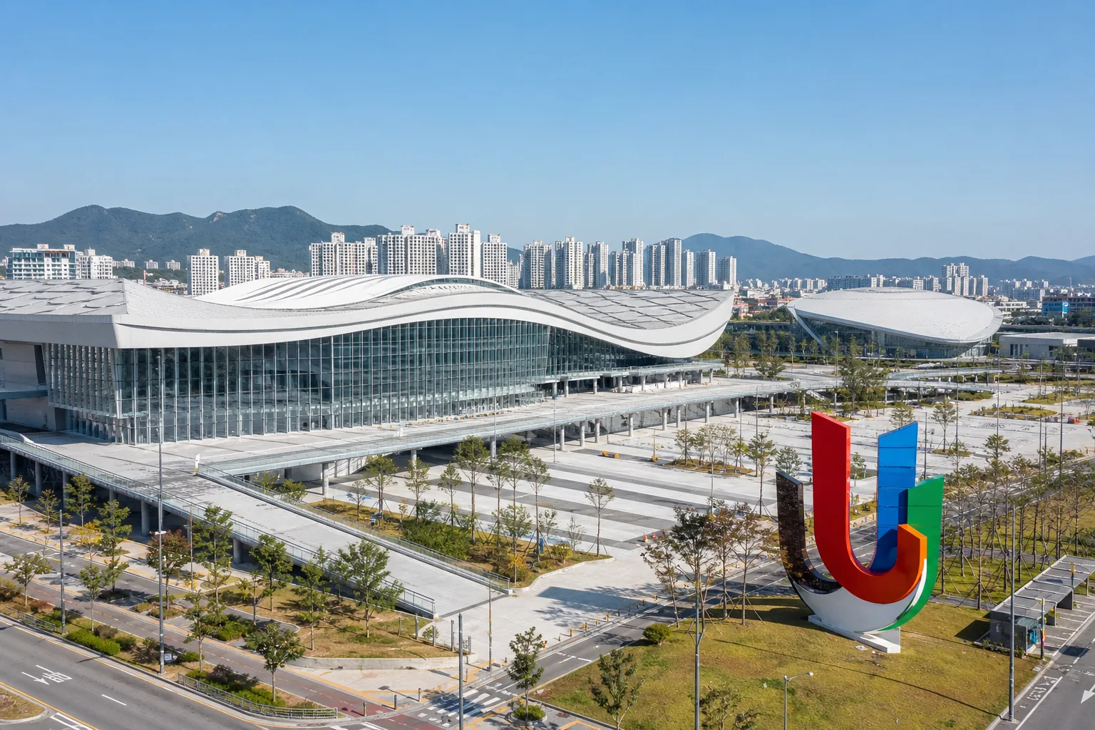 국제 대학 스포츠 대회를 준비하는 조직위원회 회의실
