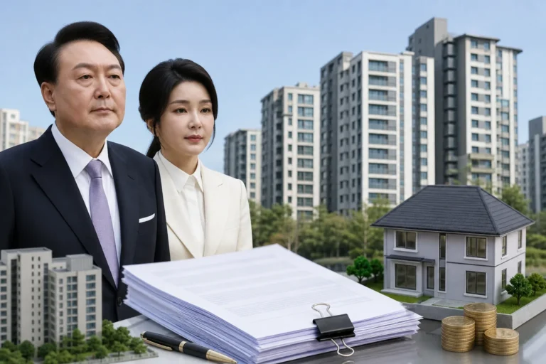 아파트 매매 계약서와 부동산 등기 서류를 보여주는 이미지