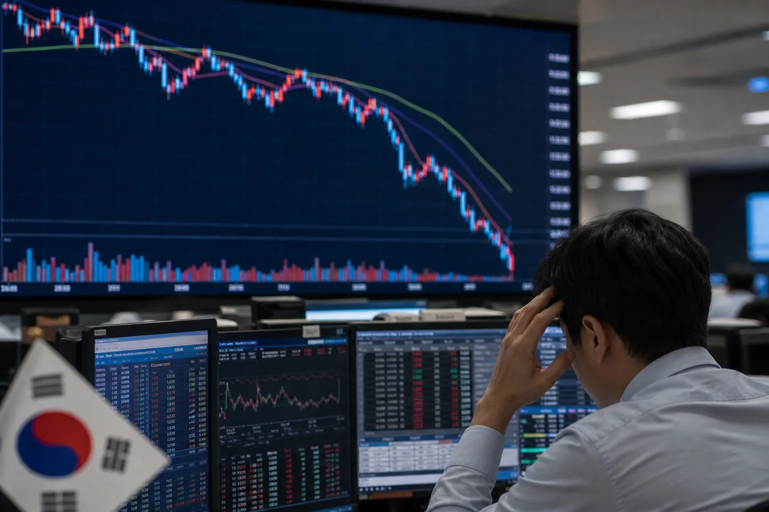 레버리지 ETF 청산과 한국 증시 변동성 확대를 설명하는 이미지