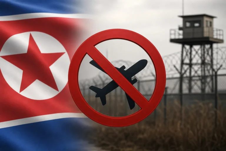 미국 여권과 여행 제한 안내 문서를 함께 놓은 장면