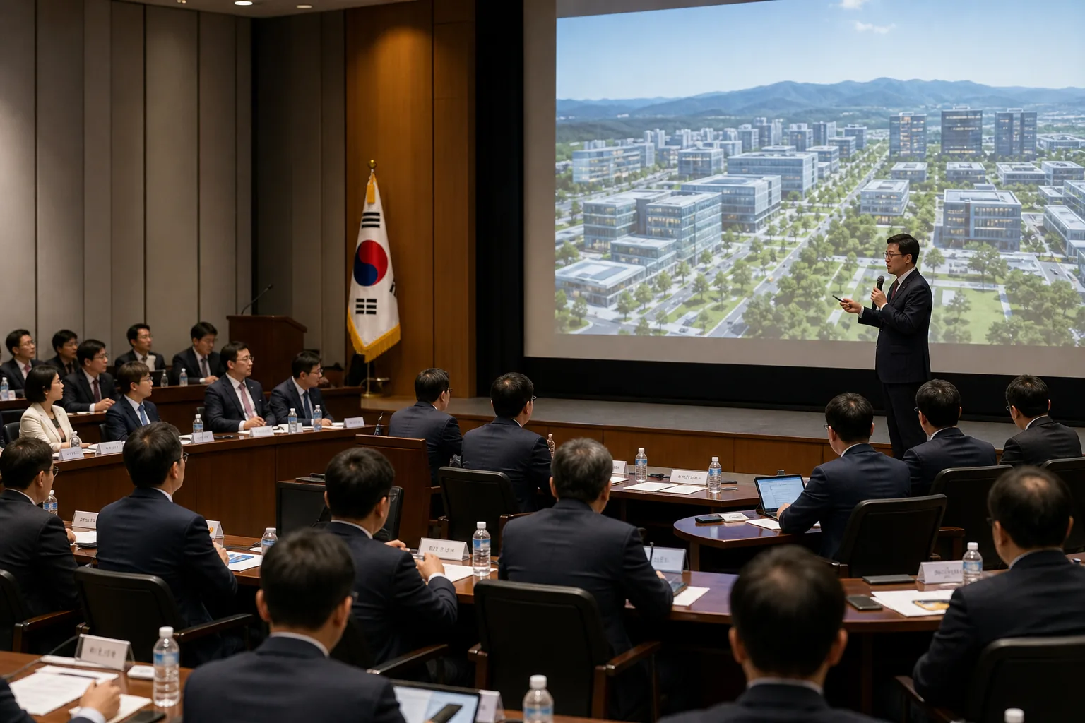 첨단 제조와 물류, 농업기술 거점이 연결된 지역 발전 지도 이미지