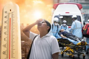 일본 도심을 덮친 40도 폭염과 열사병 대응 이미지