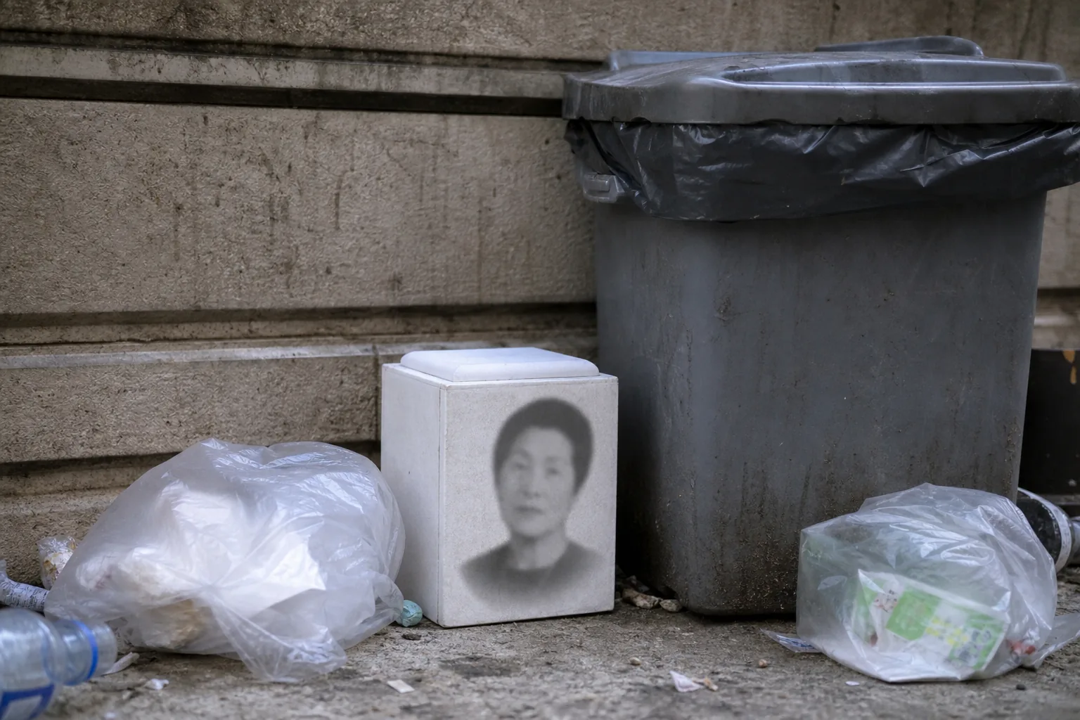 고인 얼굴 새겨진 유골함이 쓰레기통 옆에…무슨 일? 배경과 파장을 설명하는 이미지