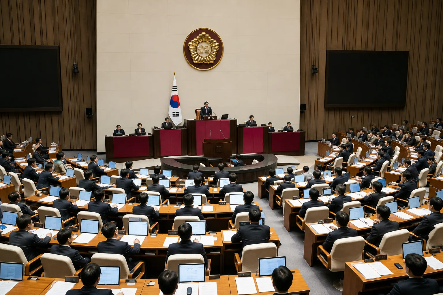 국회 본회의와 위원회 회의가 열리는 모습