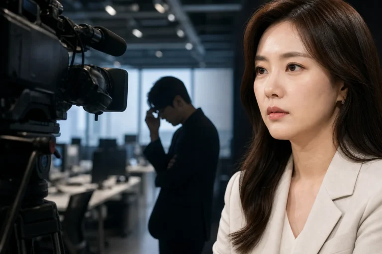방송사 사옥과 유튜브 촬영 현장을 연상시키는 이미지