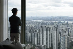 서울 아파트 단지와 부동산 시장 관망세를 보여주는 대표 이미지