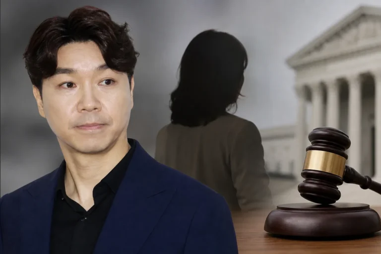 방송인 명예훼손 재판을 상징하는 법정 이미지