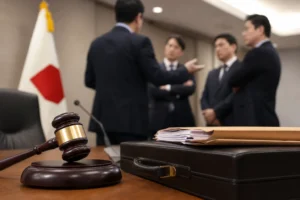 정당 윤리위원회 회의와 당내 징계 절차를 상징하는 대표 이미지