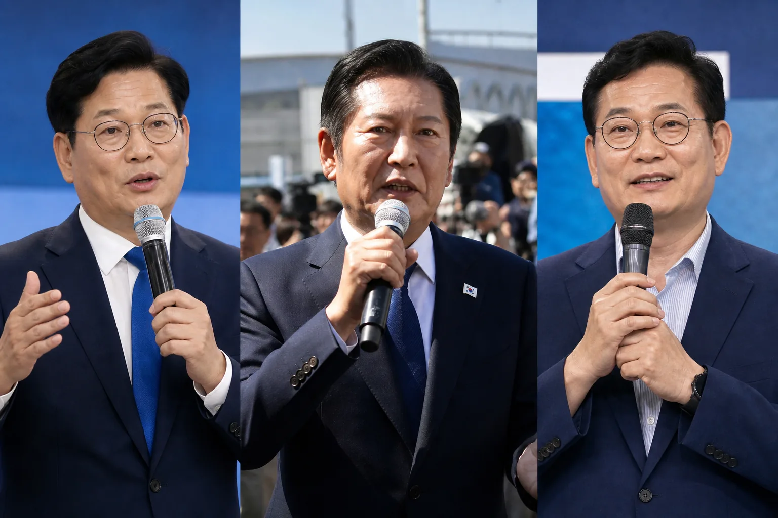전당대회 전략 회의에서 당정 관계와 개혁 과제를 논의하는 장면