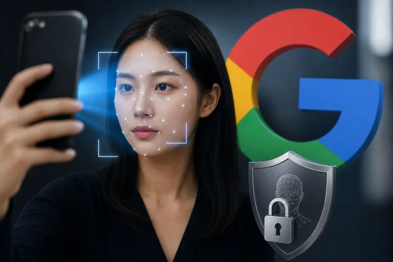 구글 계정 복구를 위한 셀피 영상 보안 절차 이미지
