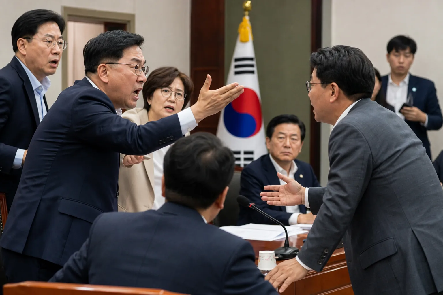 국힘 일부 의원 상임위 배정에 반발…원내지도부에 고성 항의 핵심 장면