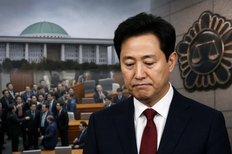 오세훈 1심 시장직 상실형에 정치권 술렁 대표 이미지