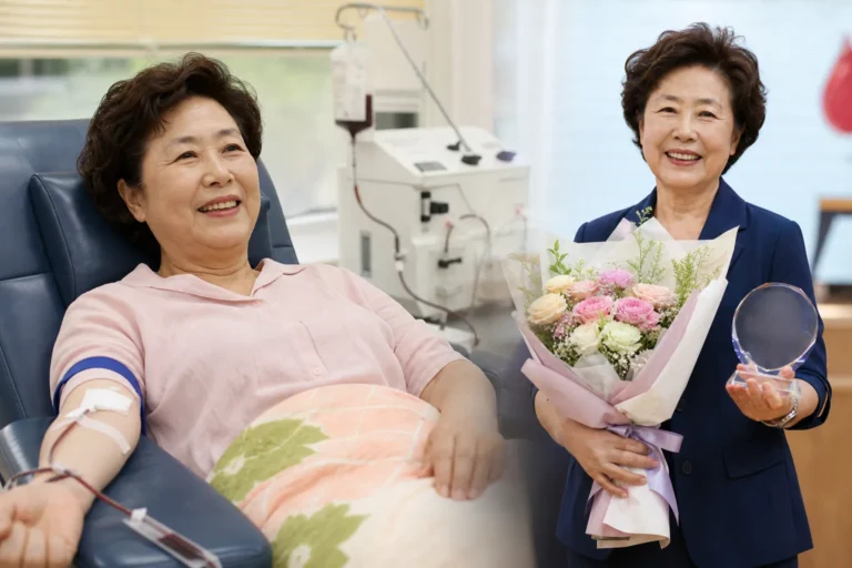 살 빠질까 시작했는데 헌혈 400회 달성한 68세 여성 대표 이미지