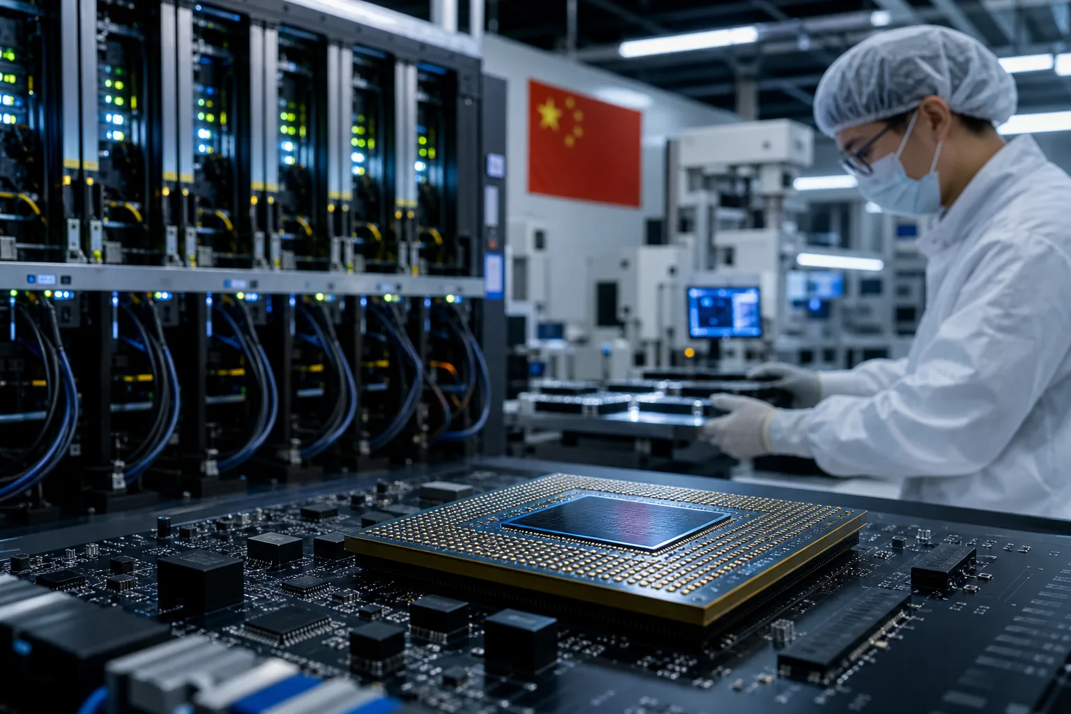 AI 데이터센터와 고성능 GPU 경쟁을 보여주는 이미지