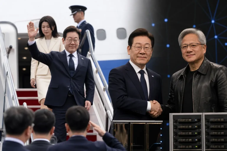 이 대통령 샌프란시스코 도착, 젠슨 황과 AI 선언 발표 대표 이미지