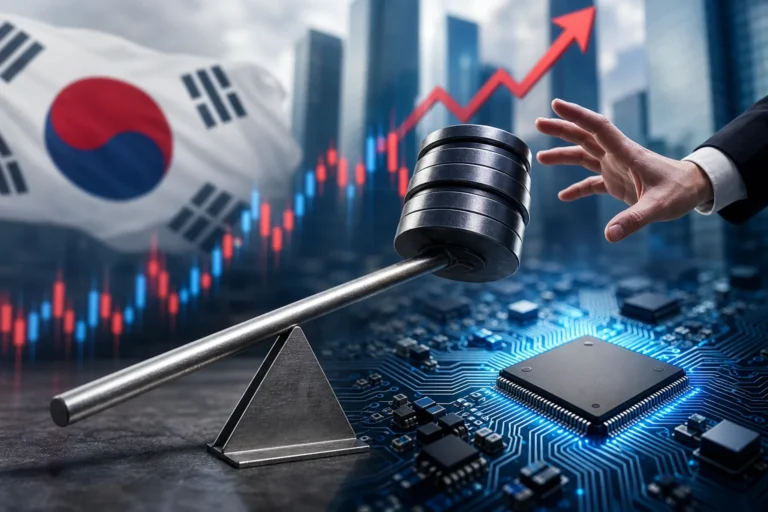 한국 증시 레버리지 ETF 과열과 반도체주 변동성을 표현한 대표 이미지