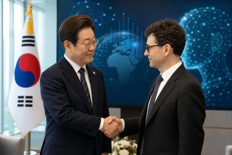 이재명 대통령과 앤트로픽 CEO AI 협력 대표 이미지
